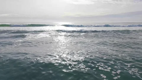 Hovering over Waves Stock Footage 307236976