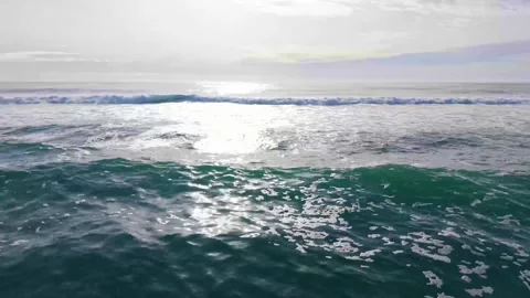 Hovering over Waves Stock Footage 341774100