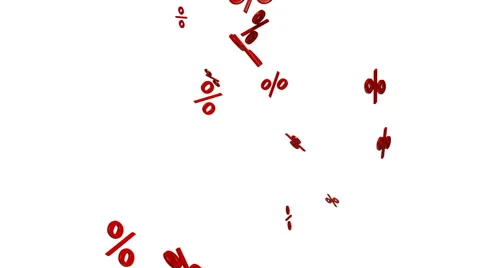 Hovering Percent Signs Vídeo Stock 58631718