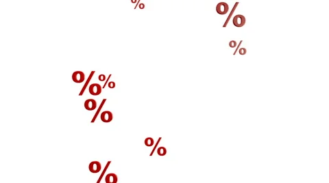 Hovering Percent Signs Video stock 58631720