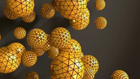 Hovering Spheres Gold Видео 80432600