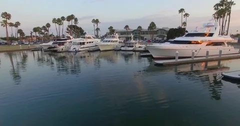Hovering Through the Docks Stock Footage 77697891