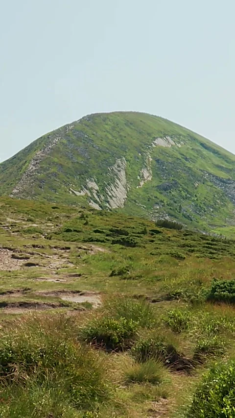 Hoverla, the highest mountain in Ukraine Stock Footage 346227751