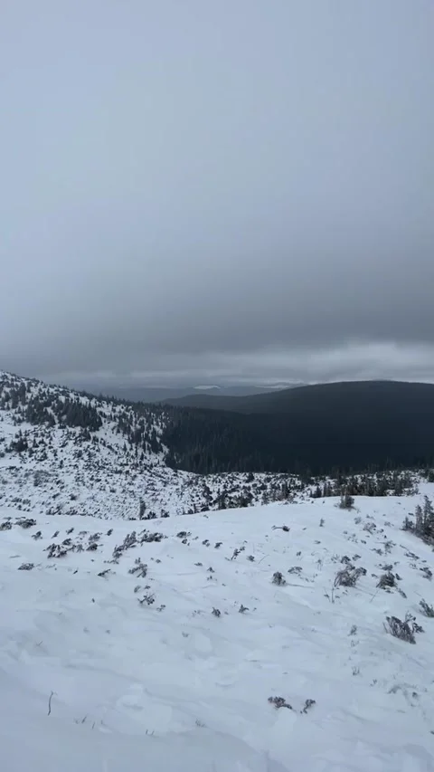 Hoverla Snow Mountain Stock Footage 167203695