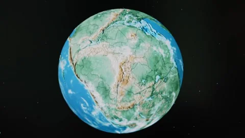How the African Continent looked like back through time from Present until 750 Stock Footage 273048195