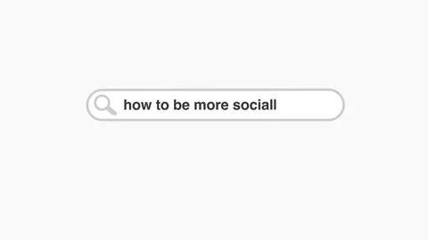 How to be more social typing on internet web digital page search bar Stock Footage 271707068