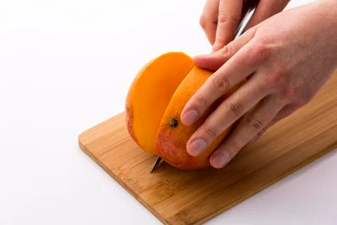 How best to cut a mango? Stock Photos