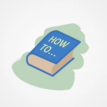 How to... book simple flat style vector illustration Stock Illustration