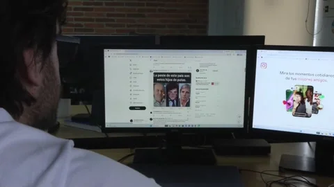 How bot farms like the one found in Bolivia operate in Latin American politics,  Stock Footage 343877557