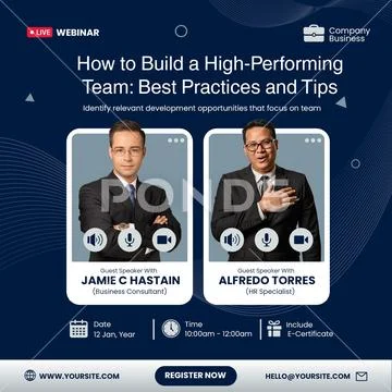 How to build a high performing team best practices and tips Plantilla PSD