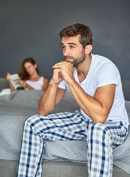 How can I make it up to her. a young couple having marital problems in the Stock Photos