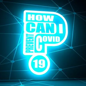 How can i prevent Covid 19 text Stock Illustration