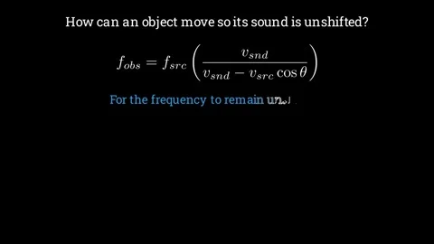 How can an object move so its sound is unshifted (Doppler Shift) 動画素材 335922163