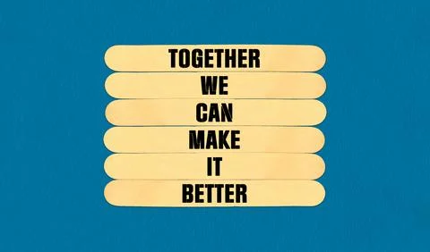 How Can We Make It Better on wooden stick, Blue Chart Paper 库存照片