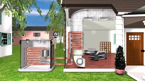 How central ac works Stock Footage 292449232