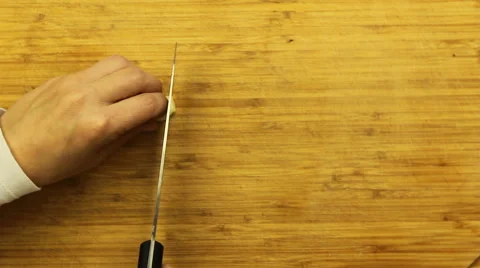 How to chop, to dice garlic Stock Footage 68745331