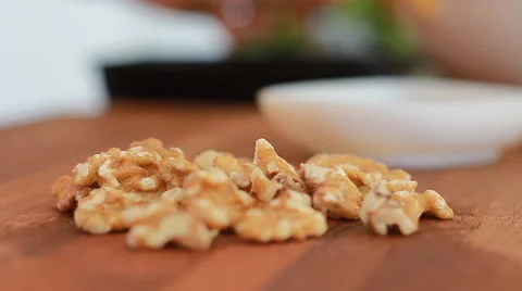 How to chop walnuts Stock Footage 54747475