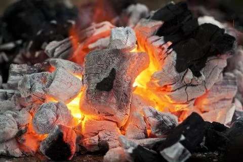 How coal fire Stock Photos