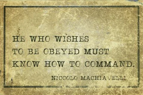 How to command Machiavelli Illustrazione stock