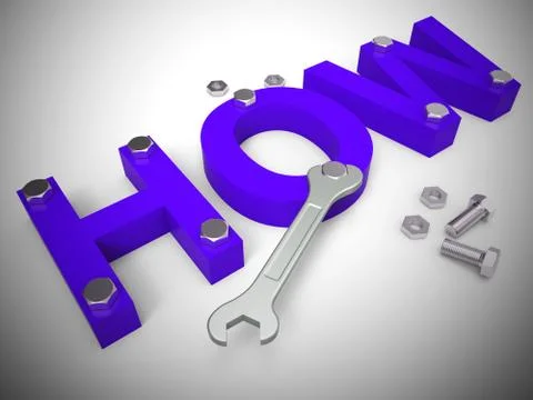 How concept icon means learning or tuition and guidance - 3d ill Illustrazione stock