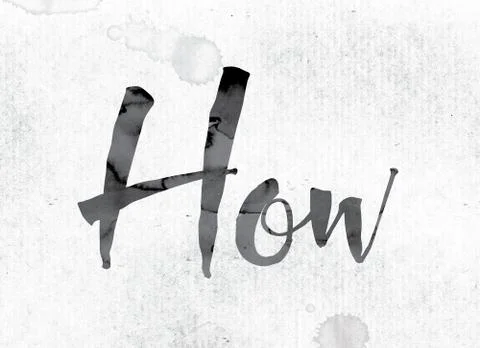 How Concept Painted in Ink Stock Illustration