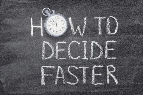 How to decide fast watch Stock Photos