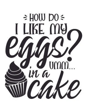 How Do I Like My Eggs Umm In A Cake Stock Illustration