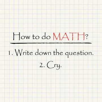 How to do Math - funny mathematical inscription template Stock Illustration
