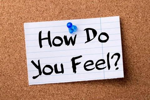 How Do You Feel? - teared note paper pinned on bulletin board Free Stock Photos