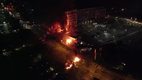 How does burning structures help the black lives matter cause is unknown Video stock 134505819