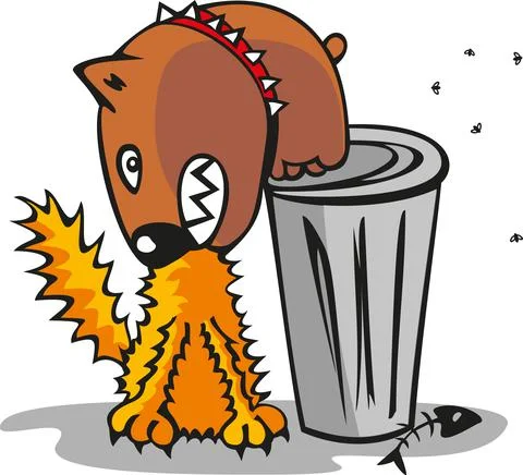 How the dog loved the cat:) Stock Illustration