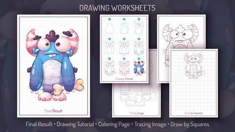 How to Draw a Bull. Step by Step Drawing Tutorial. Draw Guide. Simple Ilustración de archivo