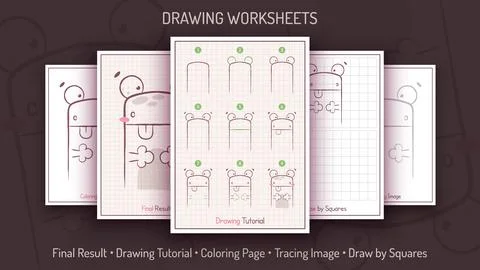 How to Draw a Frog. Step by Step Drawing Tutorial. Draw Guide. Simple Stock Illustration