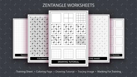 How to Draw a Zentangle. Step by Step Drawing Tutorial. Draw Guide. Simple Stockillustratie