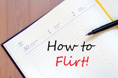 How to flirt concept Stock Photos