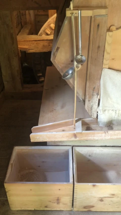 How is flour made, in the mill Stock Footage 161787976