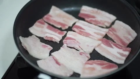 How to grill pork belly Stock Footage 277792452