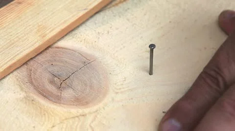 How to hammer a nail Video stock 11448364