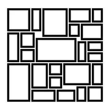 How to Hang Frames on the Wall 스톡 일러스트