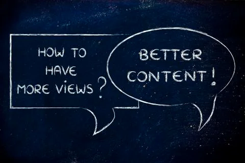 How to have more views? better content Stock Illustration