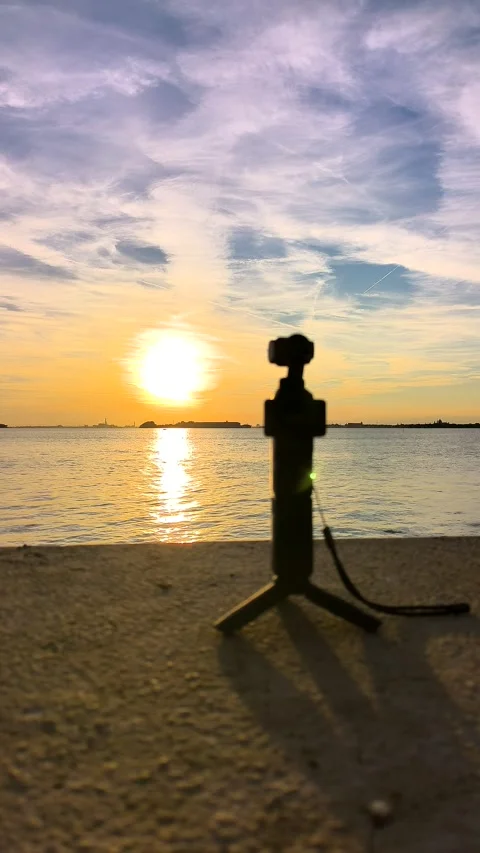 How I shoot a time lapse of a sunset Stock Footage 280062411