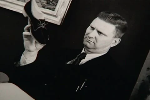 How Jan Bata turned elevator with windows into office, Zlin,Czech Republic, 2002 Stock-Footage 170074183