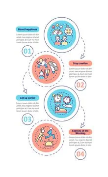 How to live balanced life vertical infographic template Stock Illustration