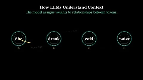 How LLMs understand context Stock-Footage 337844194