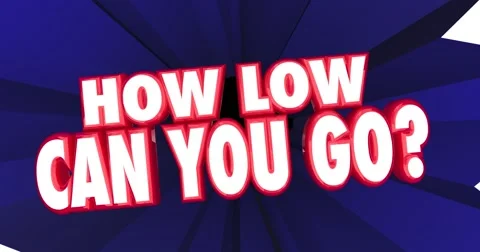 How Low Can You Go Words Falling Hole Animation 4K Stock Footage 60218896