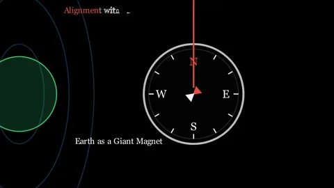 How magnetic torque forces alignment 스톡 동영상 335733226