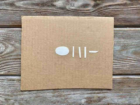 How to make a bee out of paper, children's application. Stock Photos