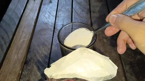 How make a cup of milk? Stock Footage 277828701