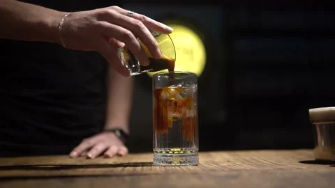 How To Make Iced Long Black Coffee 4k Slow Motion Stock Footage 180444213