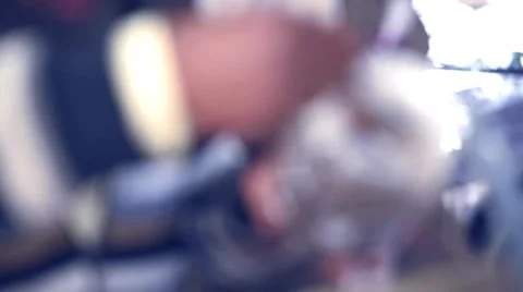 How to make Indian Tea - Tea Seller (Chaiwala) sitting by the road Stock Footage 60614837